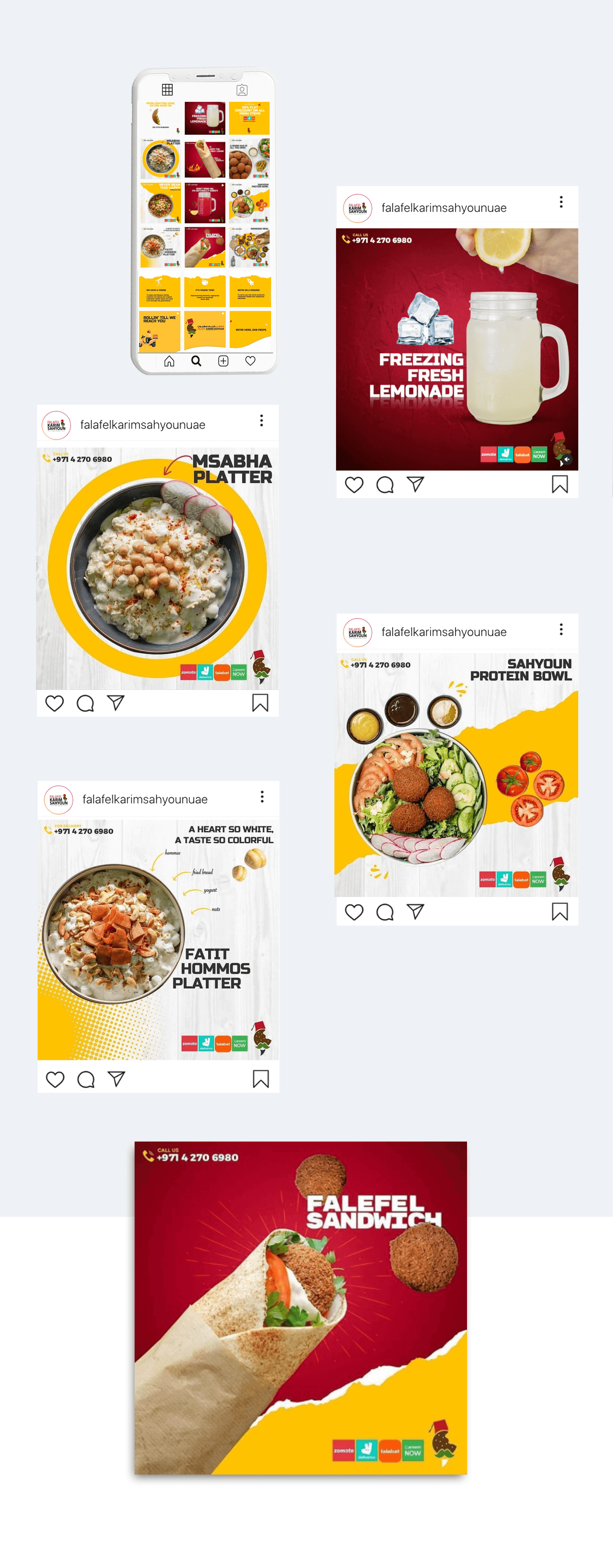 Online marketing for Falafel Karim Sahyoun in Dubai