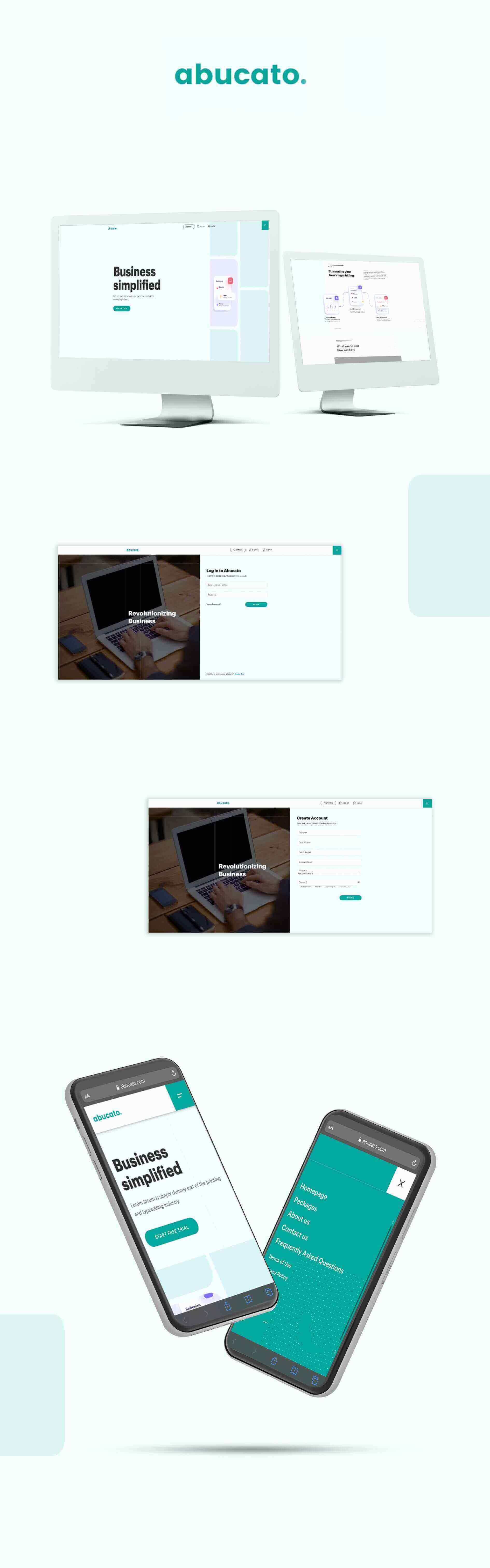 Website design & development for Abucato platform for lawyers in Lebanon
