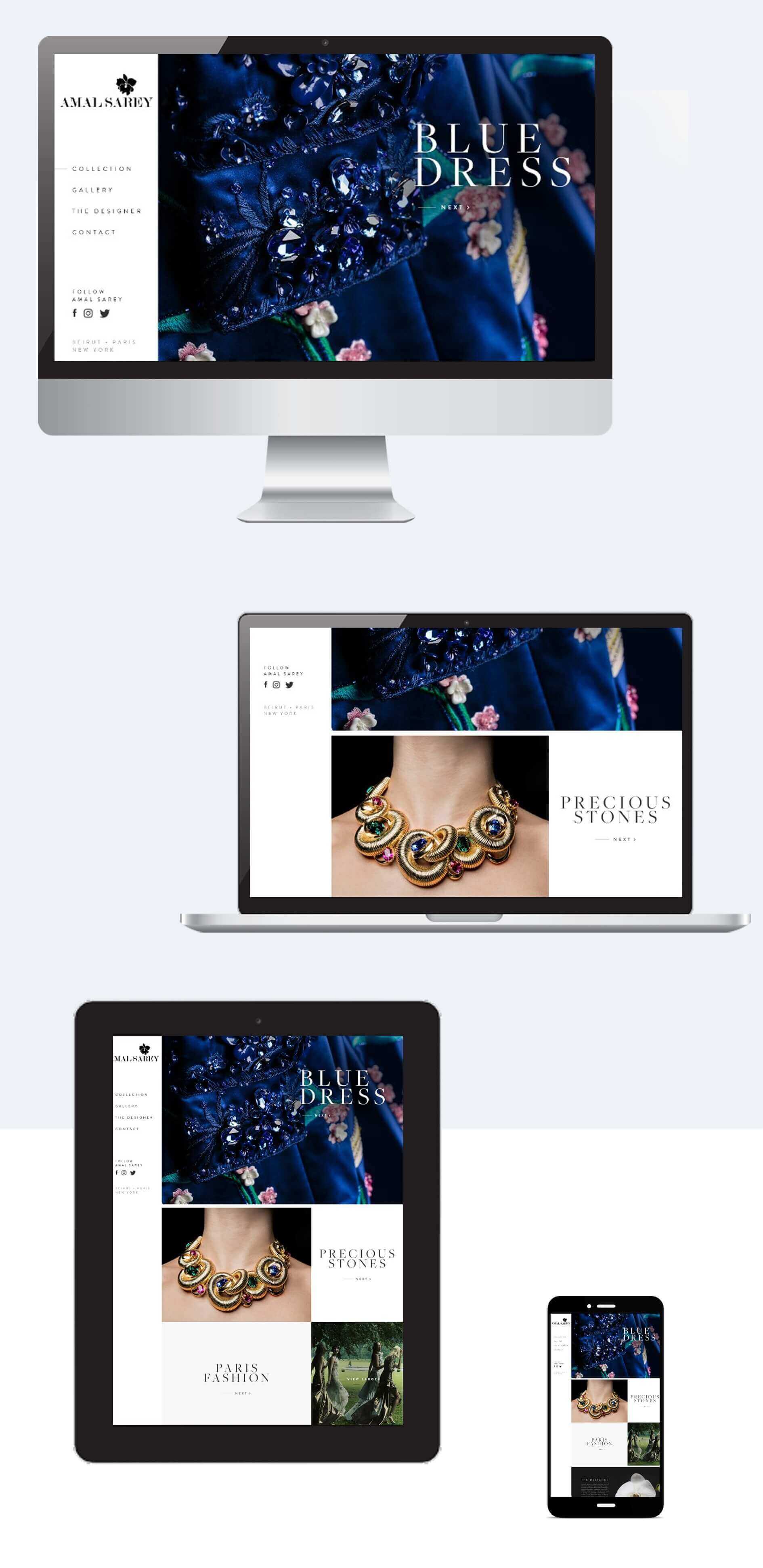 تصميم موقع الكتروني لأمل سري الدين 