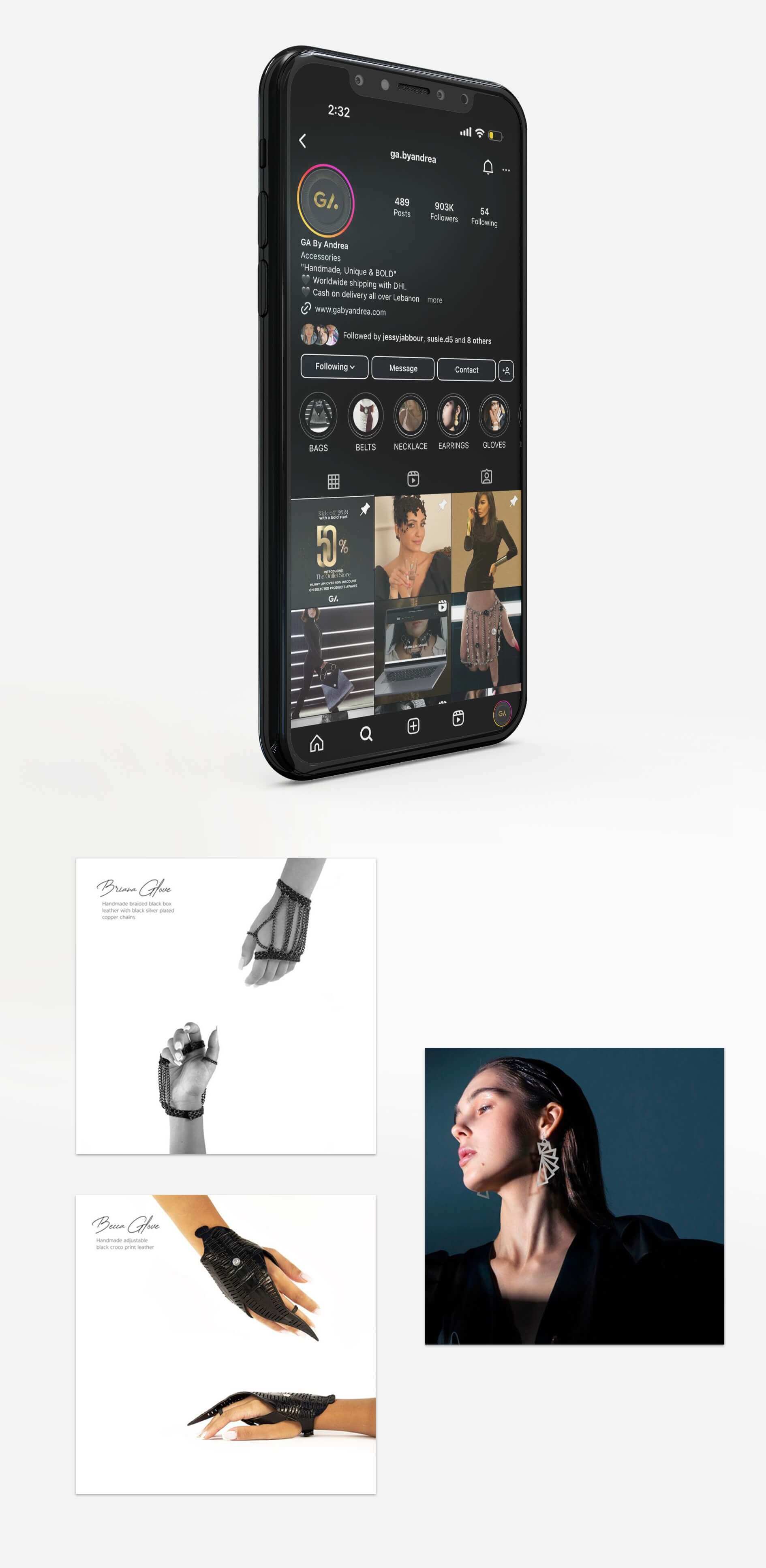 Online marketing and advertising for GA by Andrea accessories in Lebanon