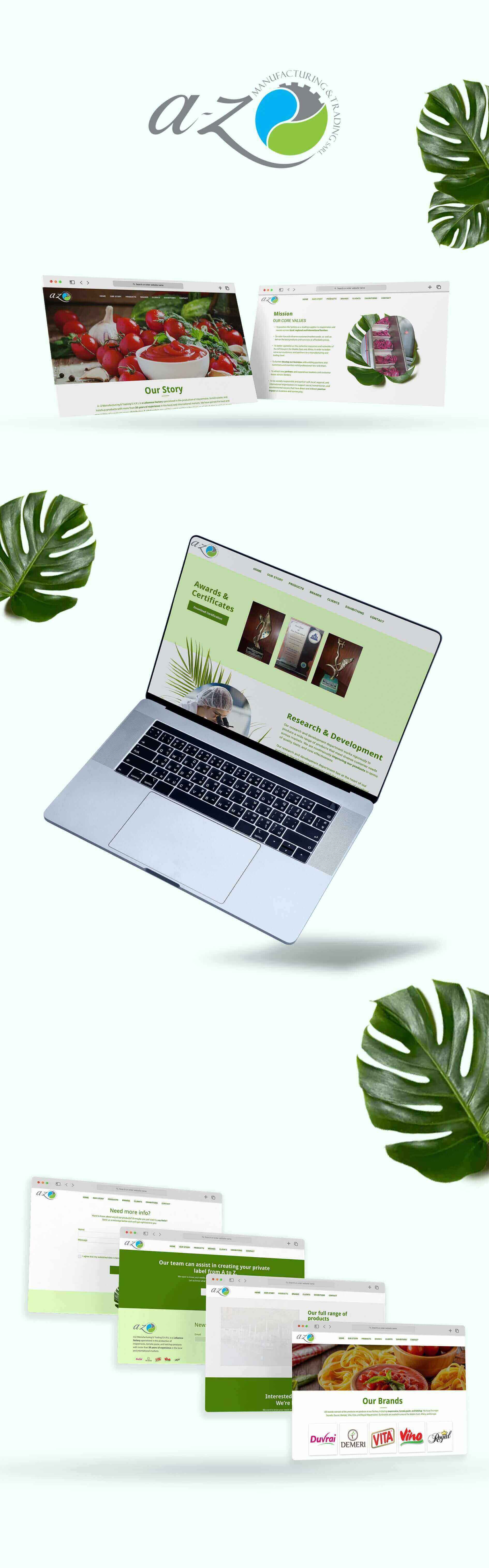 Template Website for AZ Manufacturing in Lebanon