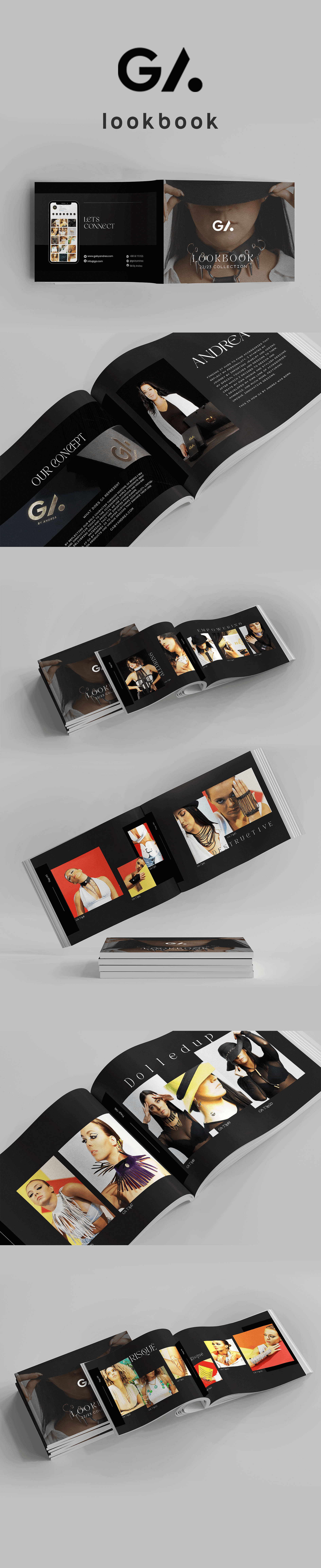 Look book design for GA by Andrea accessories in Lebanon