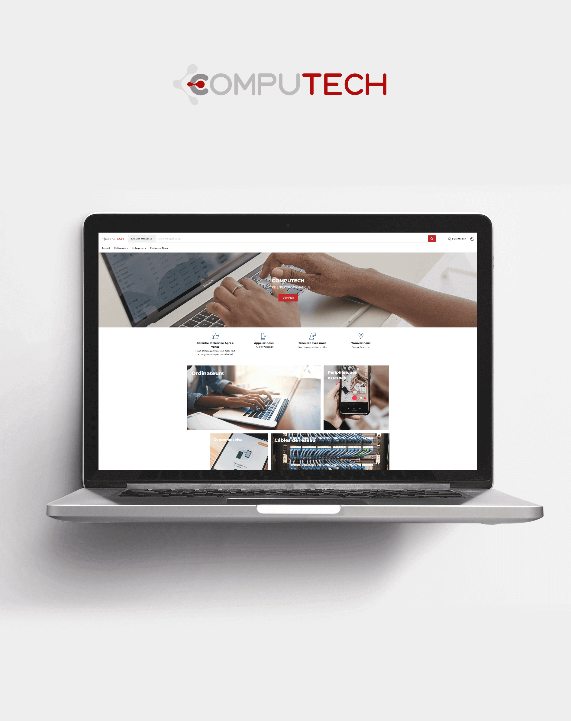 ecommerce shopify Website for Computech in Congo