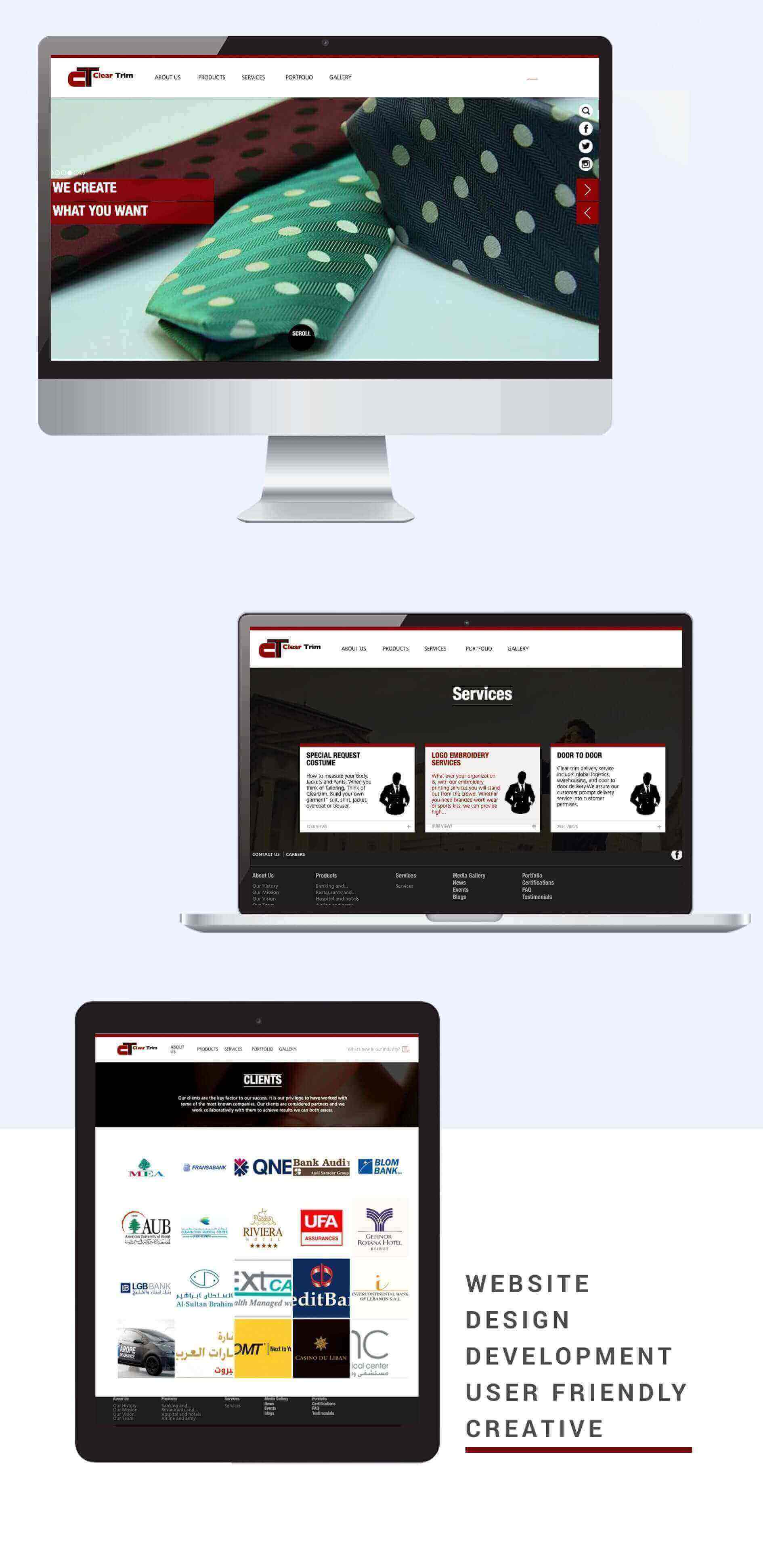 ClearTrim website design and development