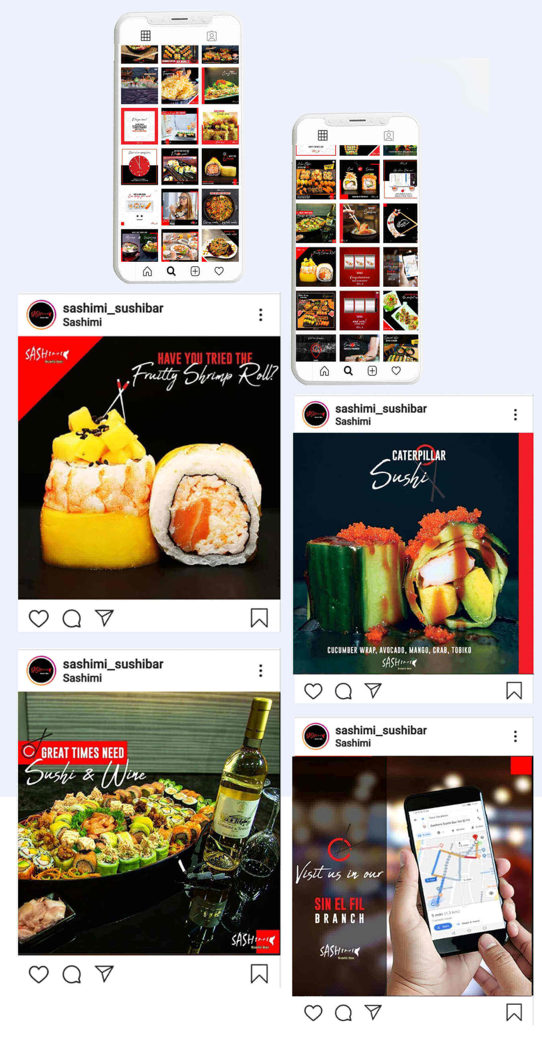 Sashimi sushibar online marketing