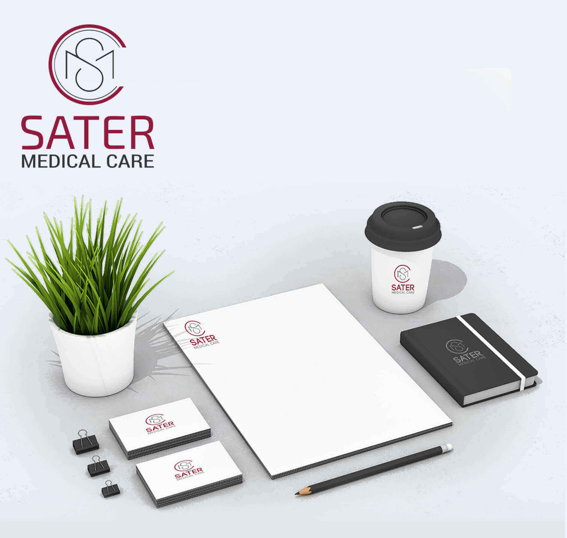Sater Medical Care (SMC) logo design