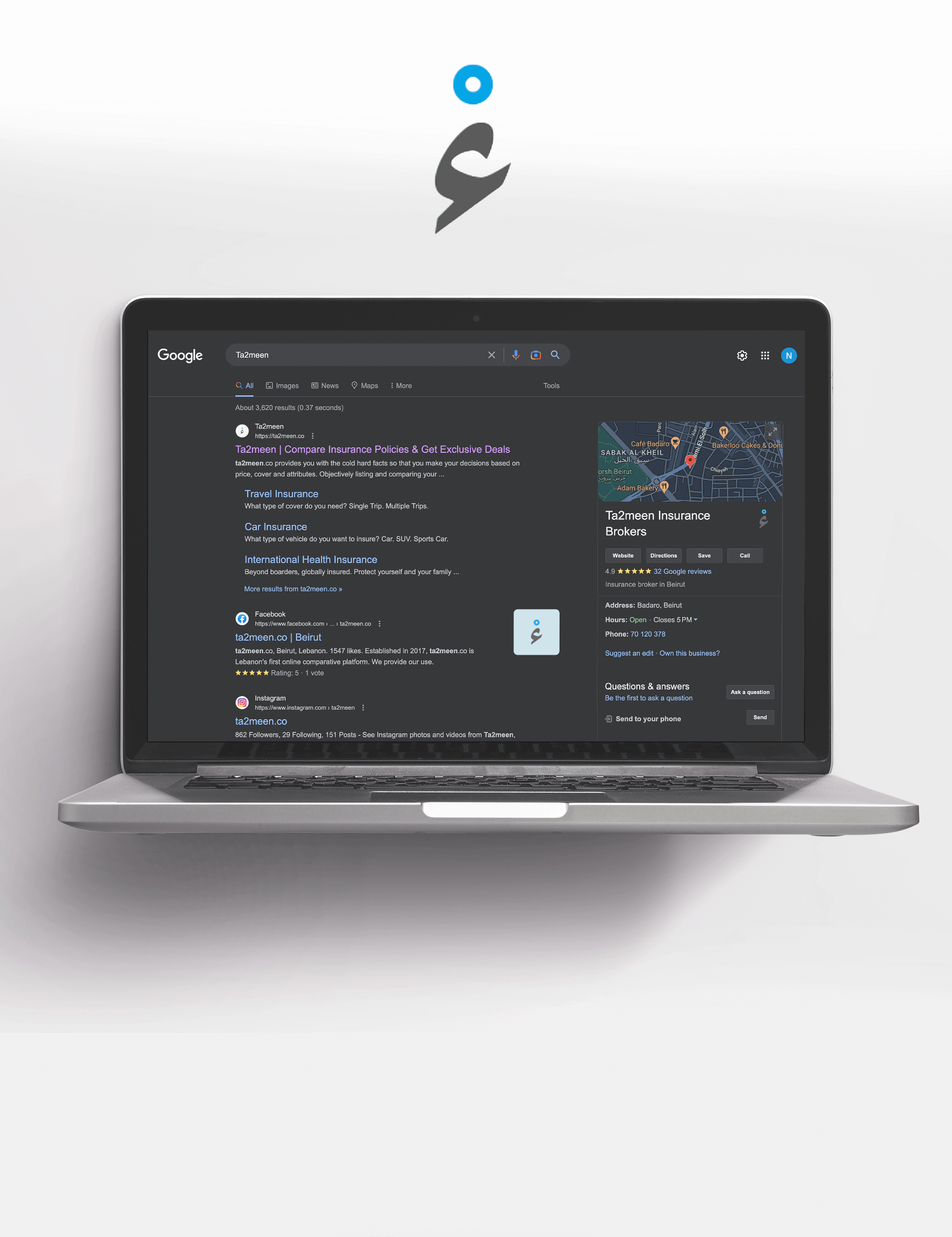 تسويق عبر الانترنت لشركة &quot;تأمين&quot; في لبنان