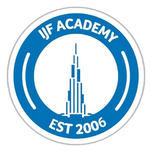 Website design and development for IJF Academy in U.A.E. Logo