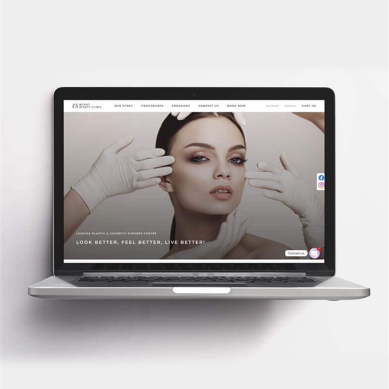 E-commerce Shopify Template website for Beirut Beauty Clinic in Lebanon