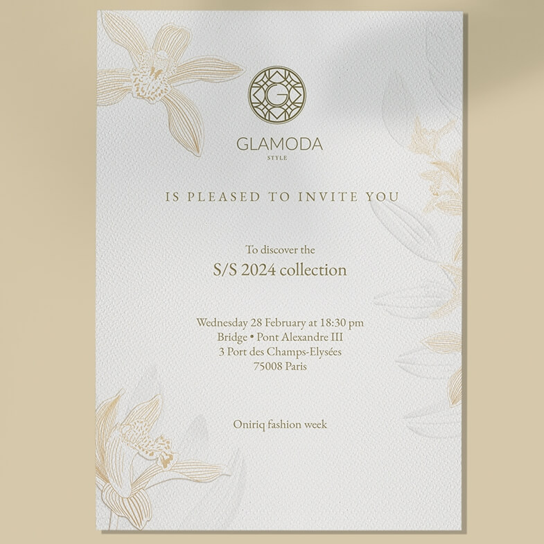 Gala Dinner invitations Designs for Glamoda Style