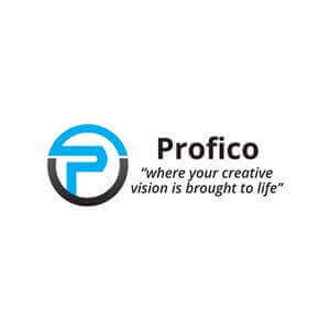 Template website setup for Profico aluminium and glass company in Lebanon Logo