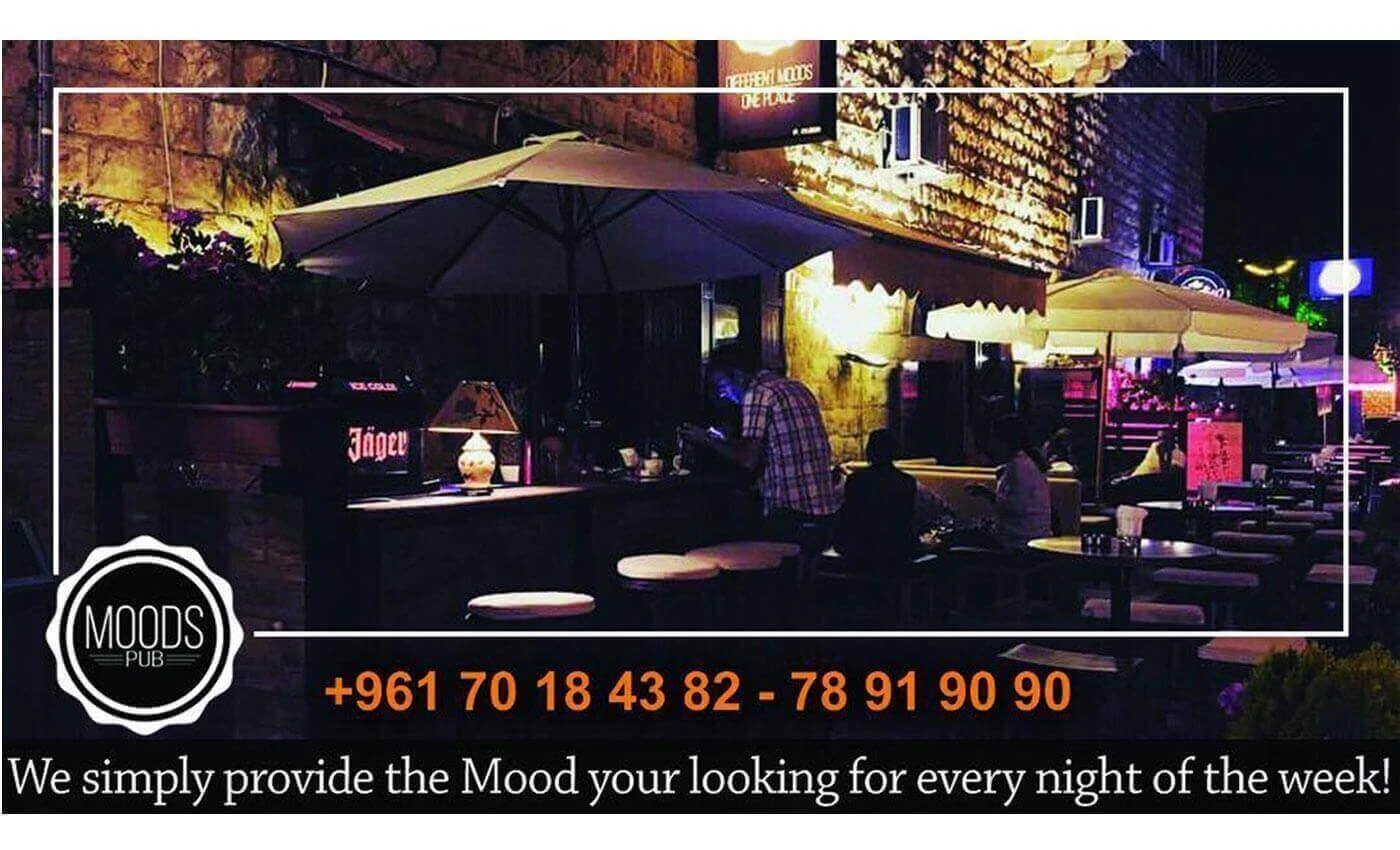 Moods Pub advertising