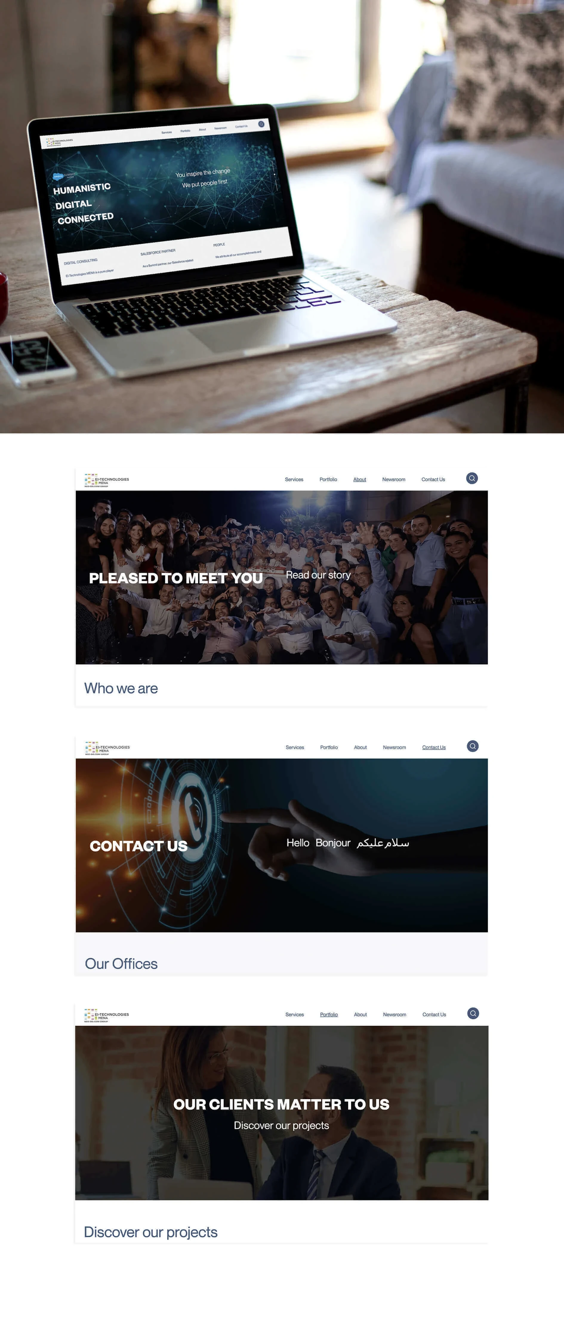 Web design and development for EI Technologies