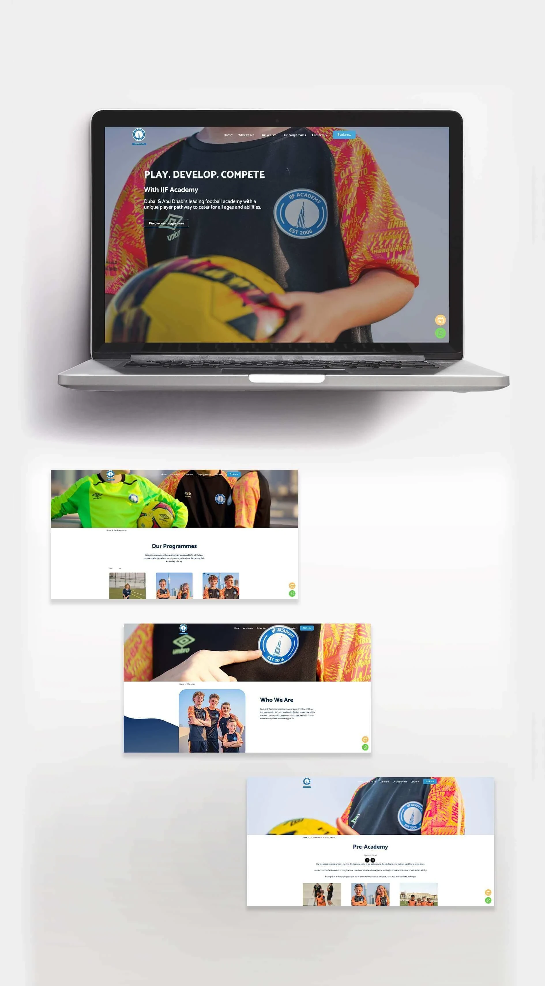 Website design and development for IJF Academy in U.A.E.