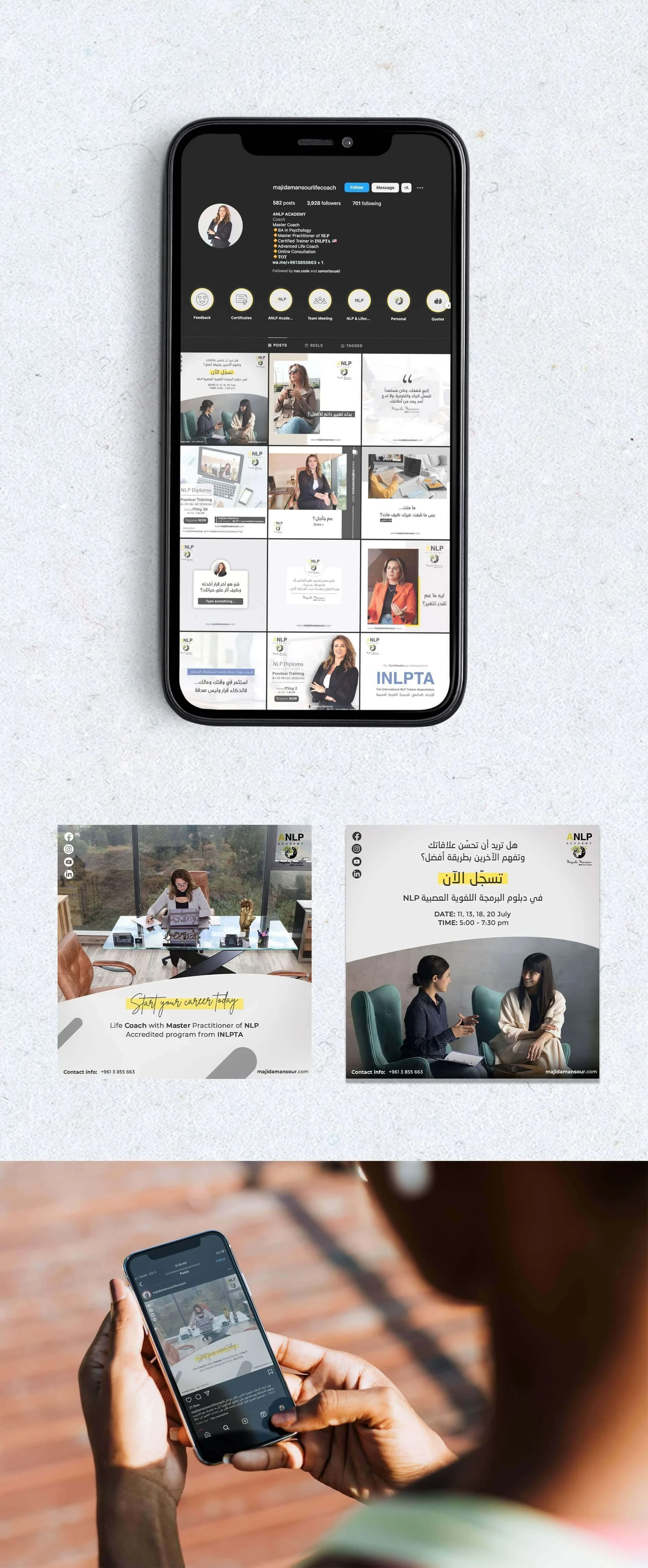 Social Media Marketing and Advertising for Majida Mansour Life Coach in Lebanon