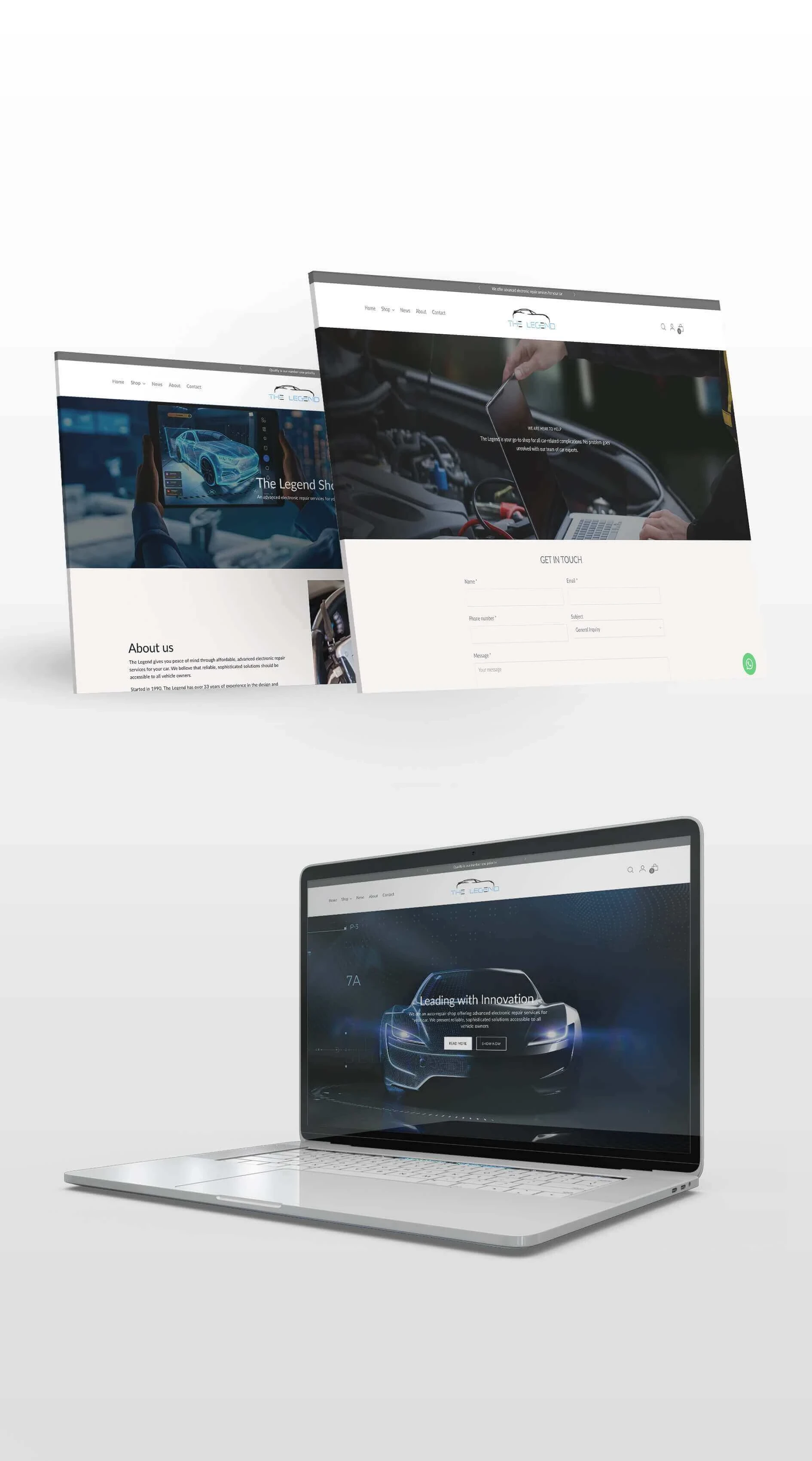 Website setup for The Legend in Lebanon