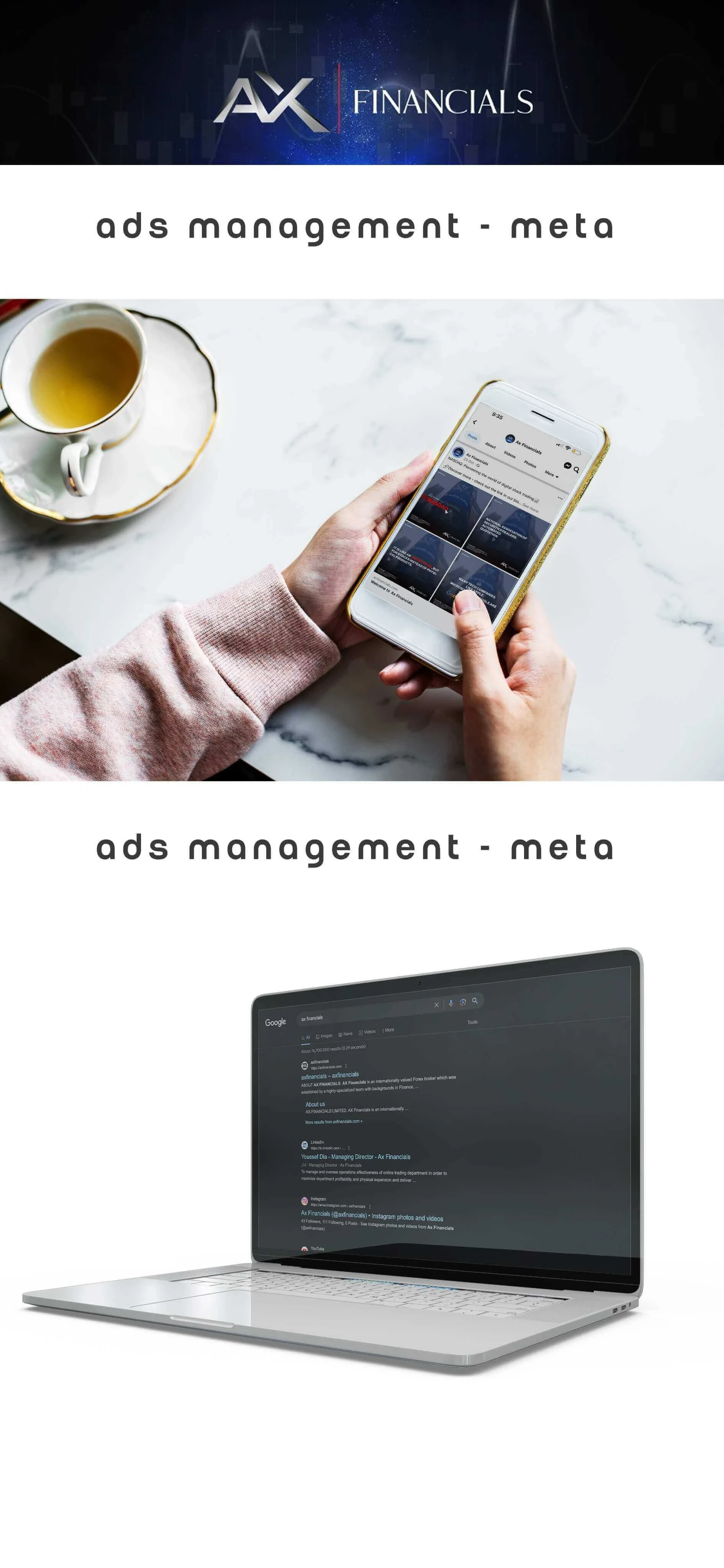 Ads management for AX financials in London