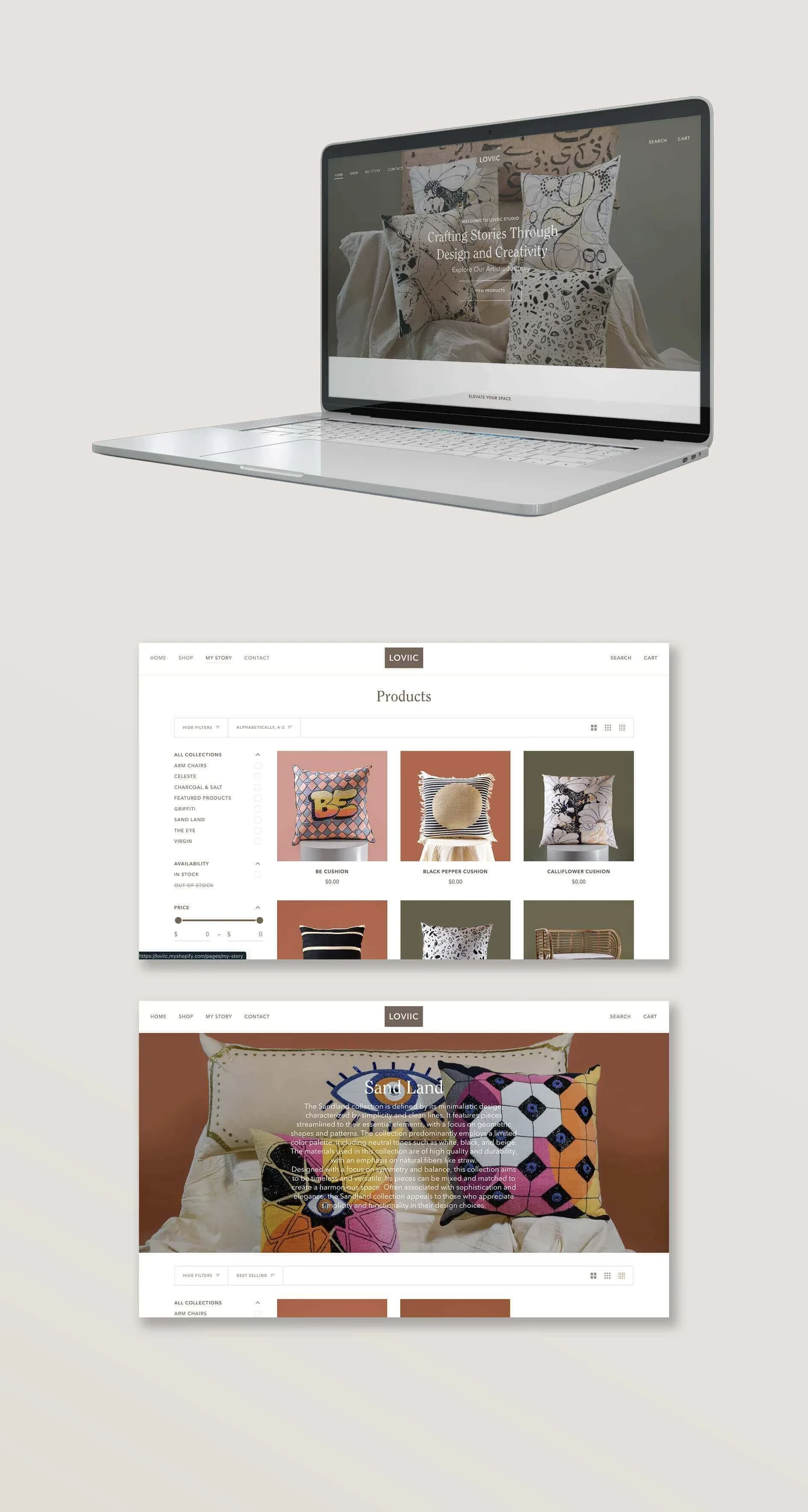 e-commerce shopify website setup for LOVIIC in Lebanon (under construction)
