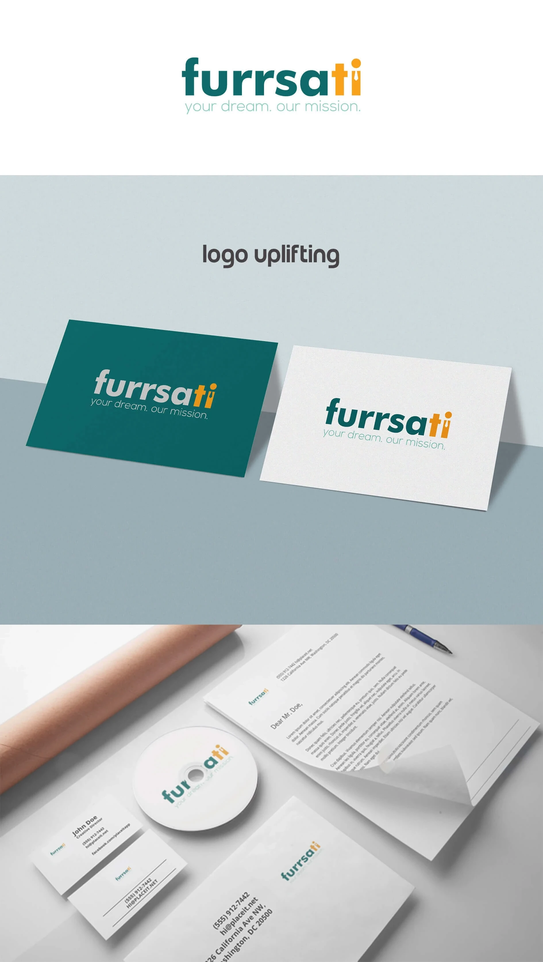تصميم شعار لعلامة Furrsati – هوية بصرية