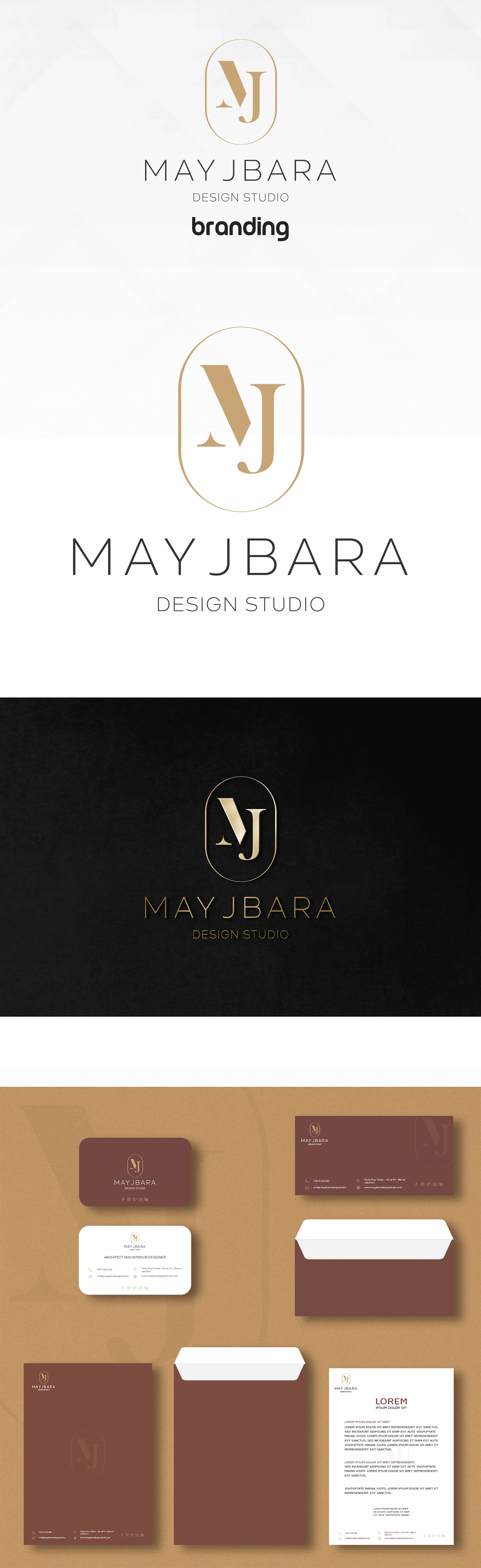 Full branding services for May Jbara Design Studio