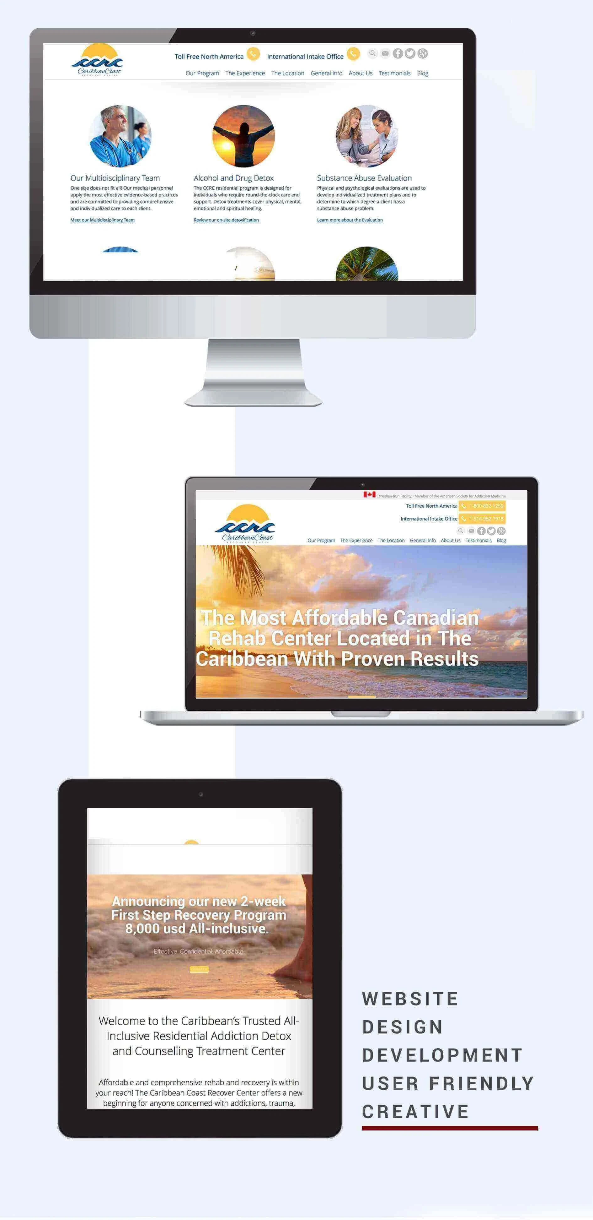 Template Website for Caribbean Coast Recovery Canada
