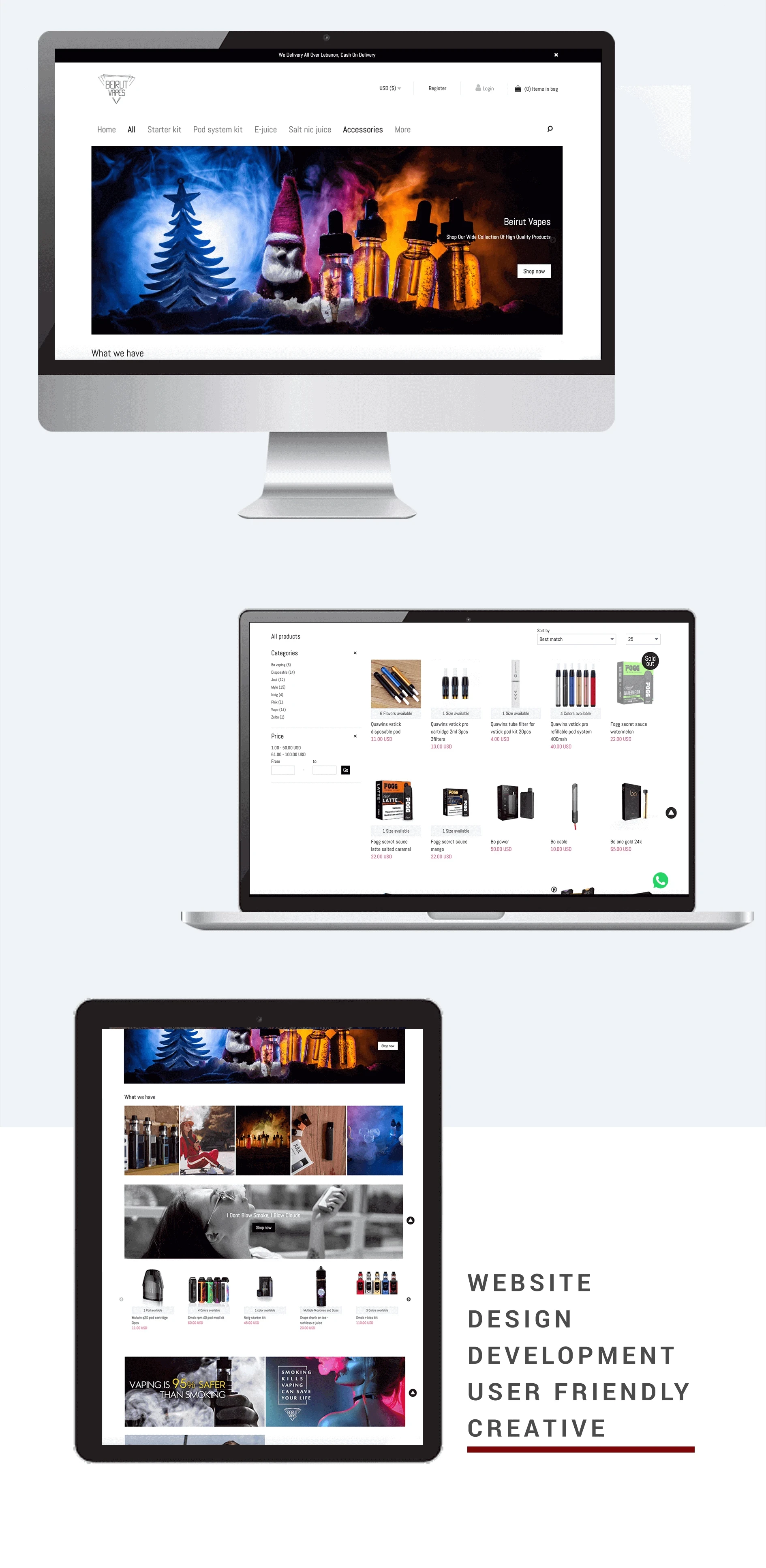 Ecomz Template Website Beirut Vapes