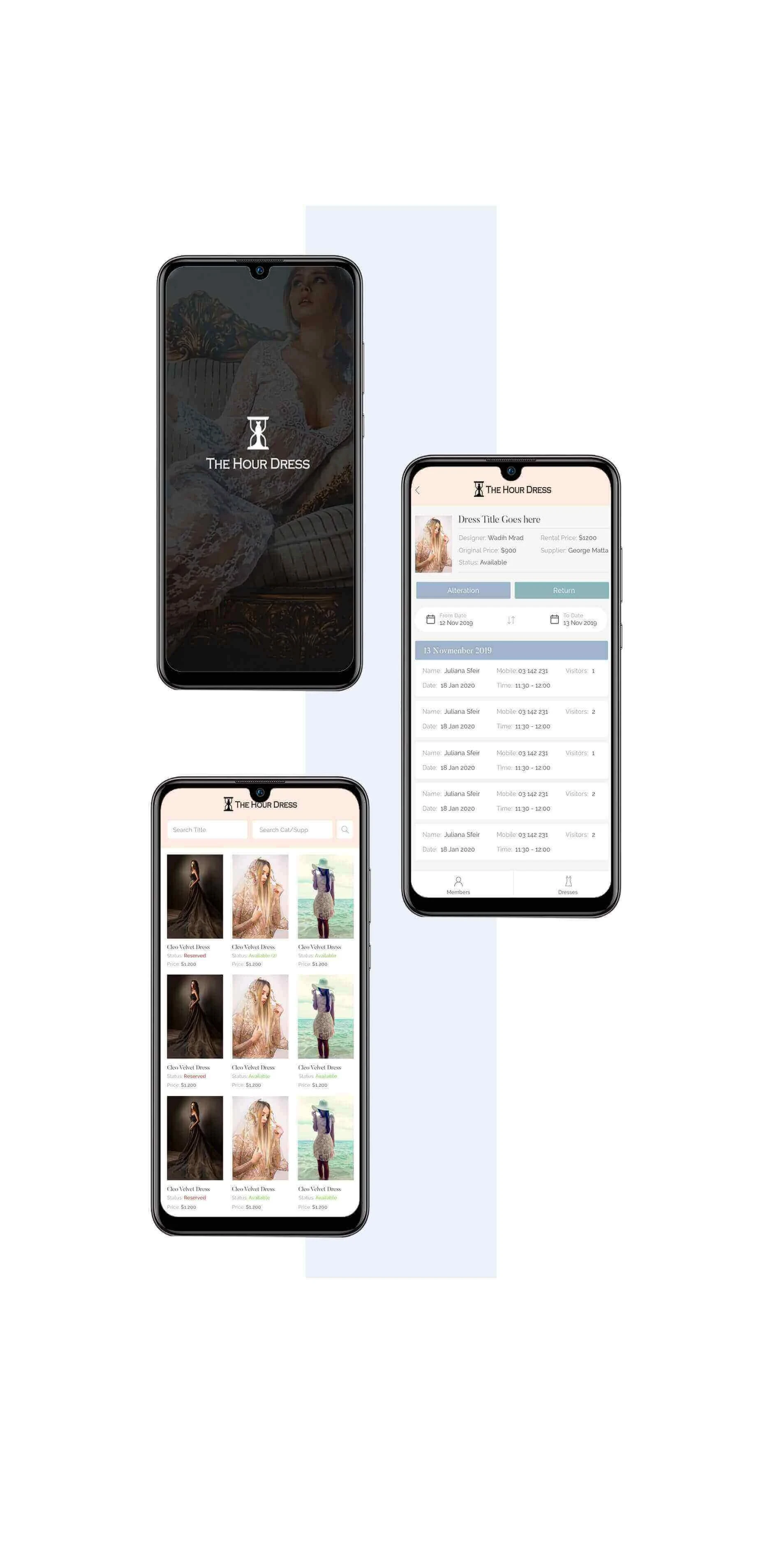 Custom mobile application for The Hour Dress