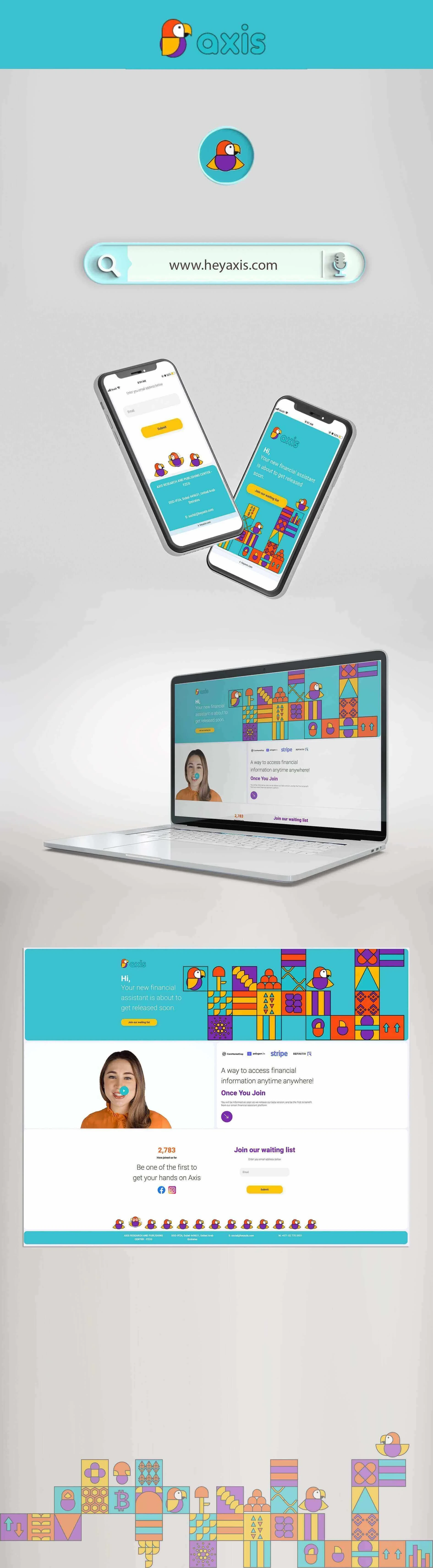 Website design and development for Axis in U.A.E.