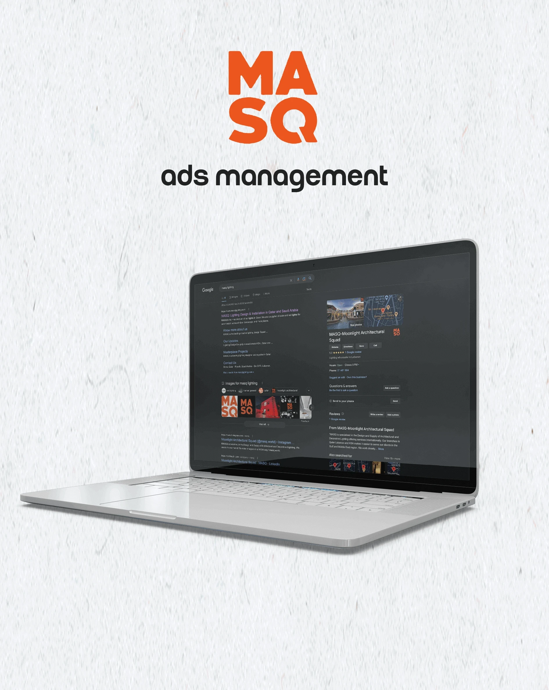 إدارة إعلانات غوغل لشركة "MASQ"