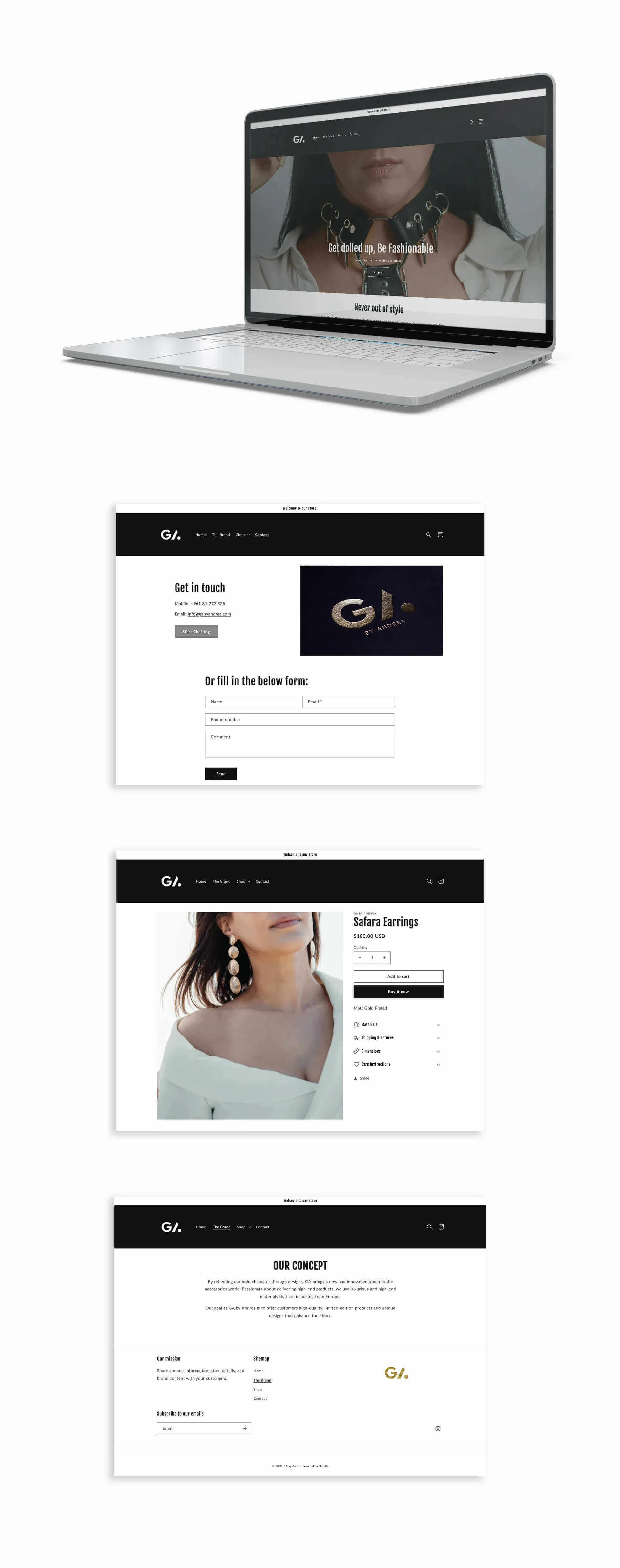 Website template setup for GA by Andrea in Lebanon