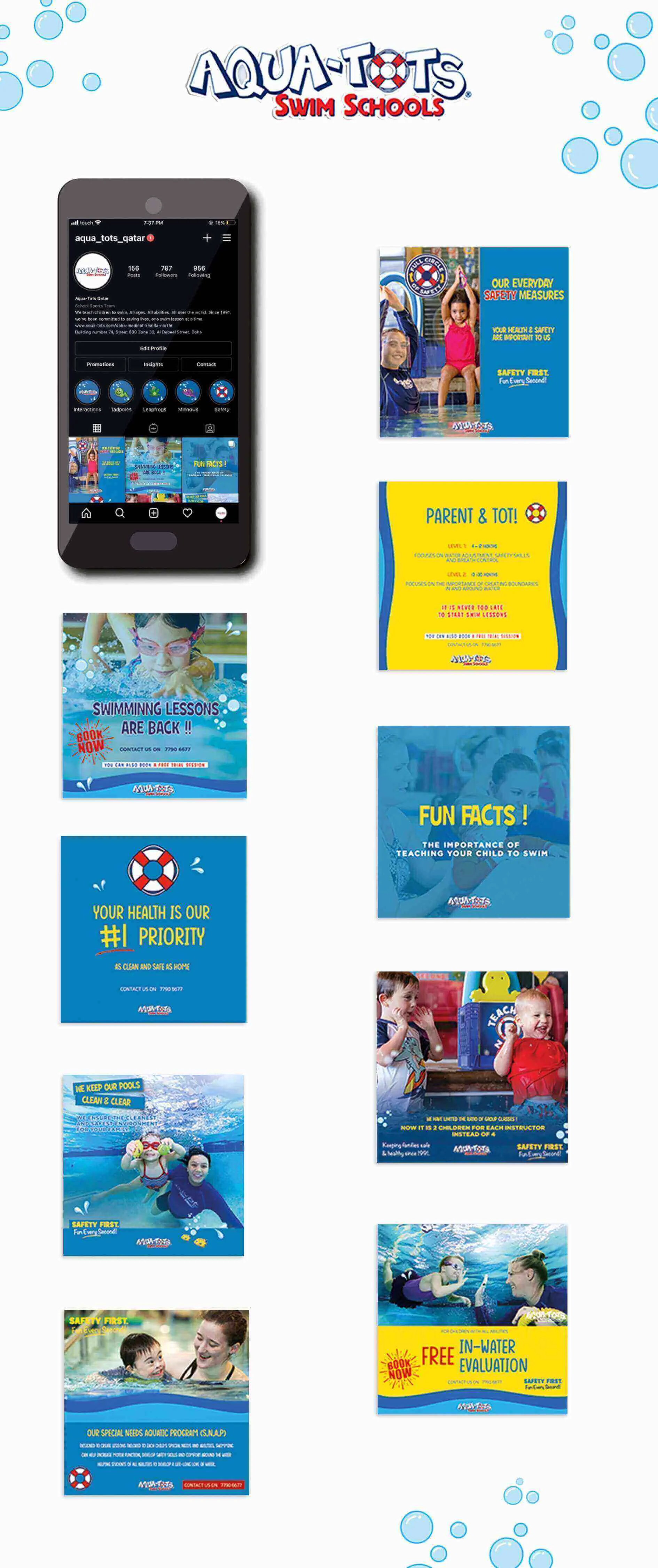 Social media marketing for Aqua-tots Qatar
